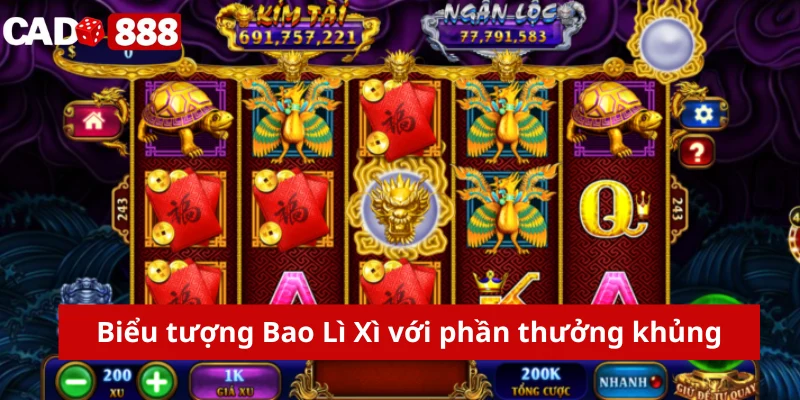 Biểu tượng Bao Lì Xì với phần thưởng khủng