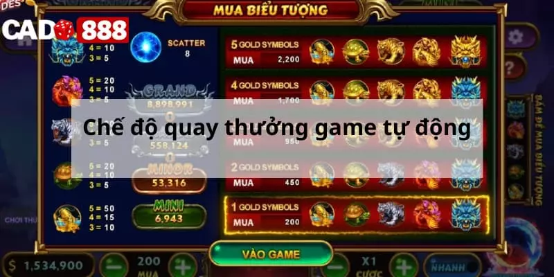 Chế độ quay thưởng game tự động